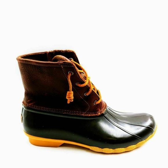 Sperry Womens Saltwater Duck Boots Brown Black 12 Sperry Womens Saltwater Duck Boots Brown Black 12